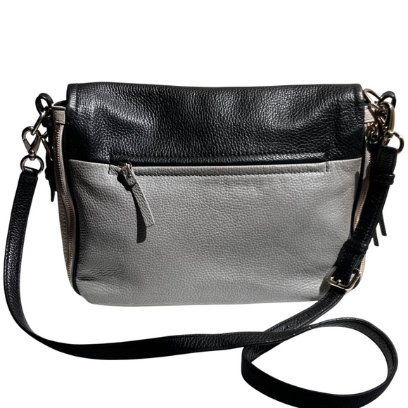 Kate Spade Black & Gray Leather Expandable Crossbody Bag - Picture 12 of 14